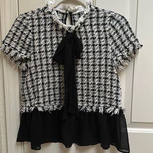 Zara Tweed Blouse
